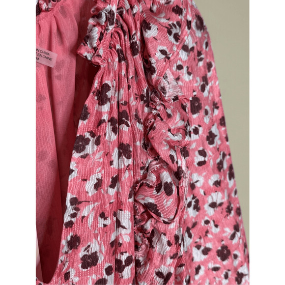 Ramy Brook NWT Penelope Silk Blend Ruffle Dress in Pink Size S - Picture 9 of 12